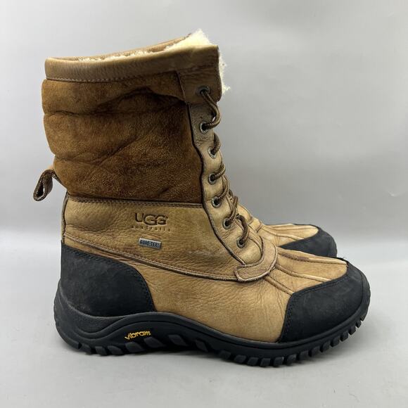 UGG Adirondack II Boots Women Size 10 Brown Gore-Tex Shearling Vibram Snow Shoes - Picture 1 of 12